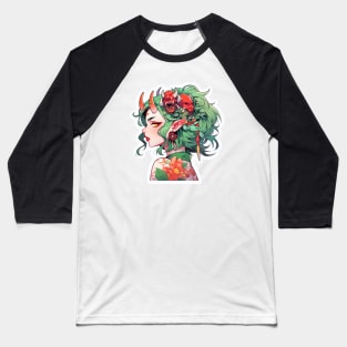 Emerald Asian Demon Baseball T-Shirt